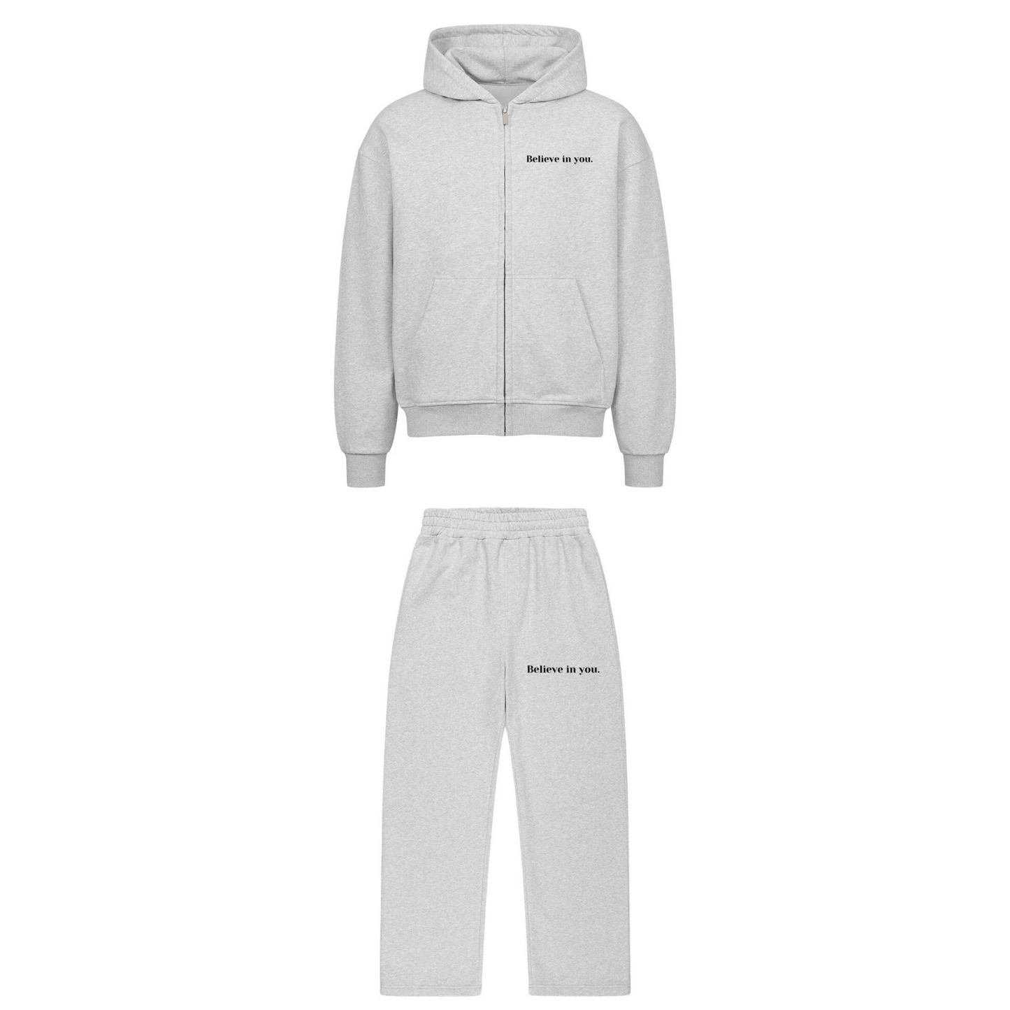 Believe in you Sweatsuit Grau