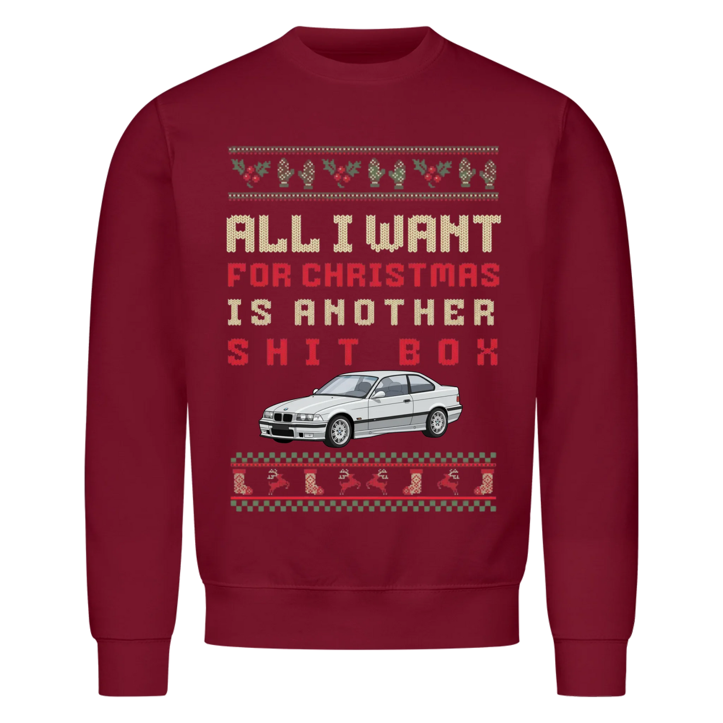 shit box personalized ugly sweater